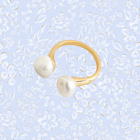 ADJUSTABLE PEARL RING ✿ AVA