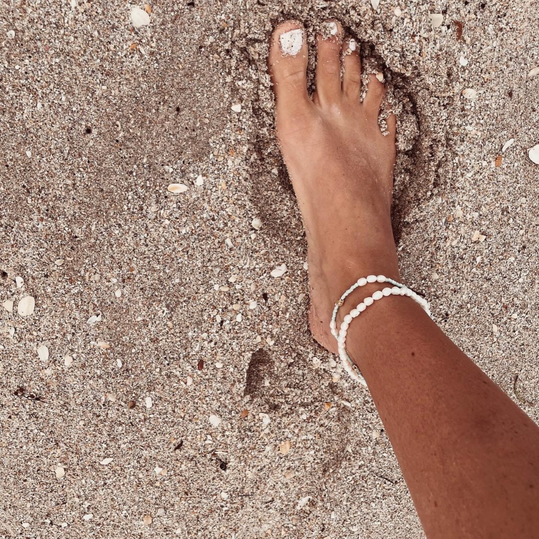 BEADED ANKLET ✿ OCEAN COLORS